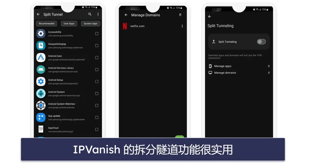 IPVanish 功能
