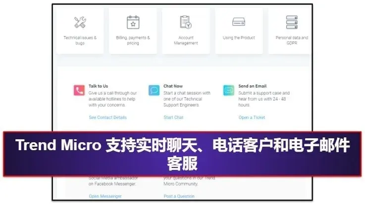 Trend Micro 客户支持